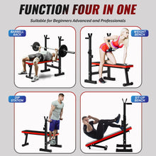 Load image into Gallery viewer, Bench Press Rack, Adjustable Weight Bench with Barbell Rack
