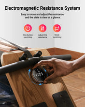 Load image into Gallery viewer, MERACH Rowing Machine Foldable Wooden Water Electromagnetic Rower
