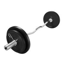 Load image into Gallery viewer, 4FT Curved Rod Weight Bar Carbon Steel Barbell Bar for Home Gym, CrossFit Training, 350 lbs Max Load Capacity Bench Press Bar
