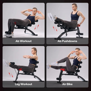 MERACH Ab Machine Multi-Functional Adjustable Ab Trainer