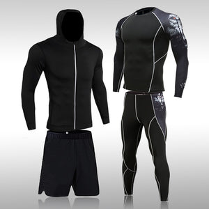 Men's Compression Sportswear Suits Gym Tights Training Clothes Workout
