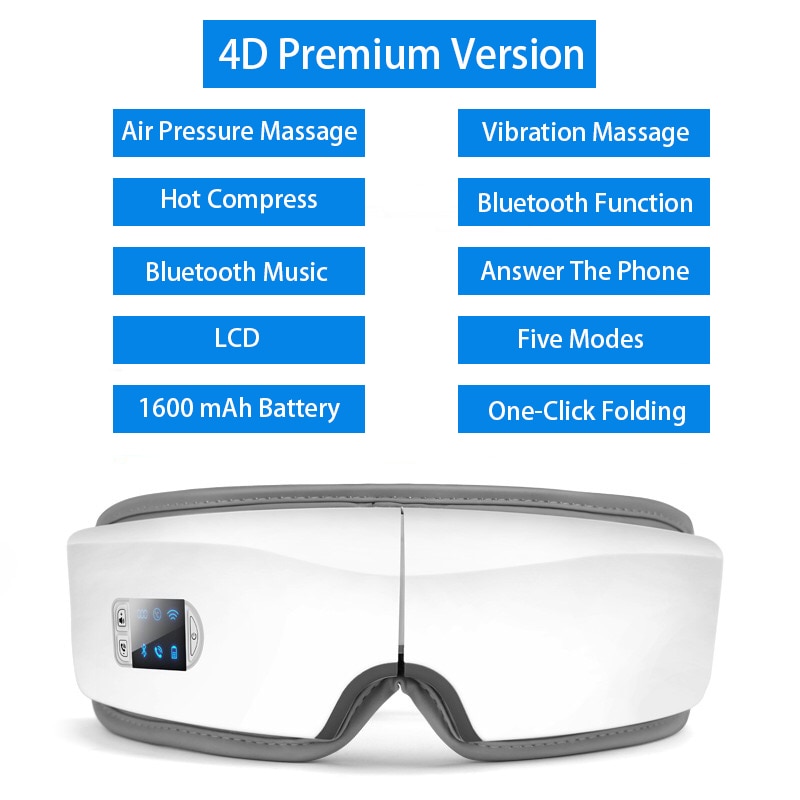 Eye Massager 4D Smart Airbag Vibration Eye Care Instrument