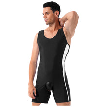 Load image into Gallery viewer, Men&#39;s Sleeveless High Cut Wrestling Singlet Shorts Tights Bodysuit Weightlifting Outfit
