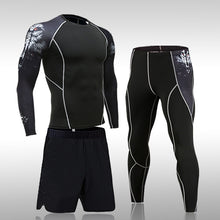 Load image into Gallery viewer, Men&#39;s Compression Sportswear Suits Gym Tights Training Clothes Workout
