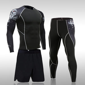 Men's Compression Sportswear Suits Gym Tights Training Clothes Workout