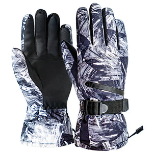 Winter Snowboard Ski Gloves PU Leather Non-slip