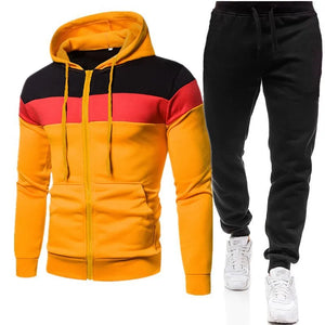 2024 Spring and Autumn New Men's Inkjet Printed Hoodie and Pants