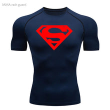 Load image into Gallery viewer, Sports Compression Shirt Men's T-Shirt Short Sleeve Quick Dry Summer Fitness Top Bodybuilder T-shirt Running
