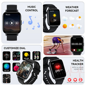 LaNikar New Smartwatch for Women Men, 1.69’’ HD Touch Screen Bluetooth