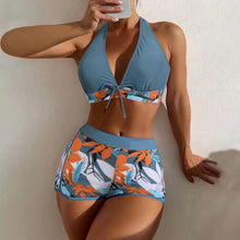 Load image into Gallery viewer, Shorts Bikinis Set  High Waist Swimsuit Women Swimwear
