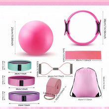 Load image into Gallery viewer, 10-Piece  Yoga Kit, Stretch Belt Yoga Ball Rally Belt
