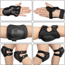 Load image into Gallery viewer, Kids Protective Gear Knee Pads and Elbow Pads 3 in 1 with Wrist Guard for Rollerblading Skateboard
