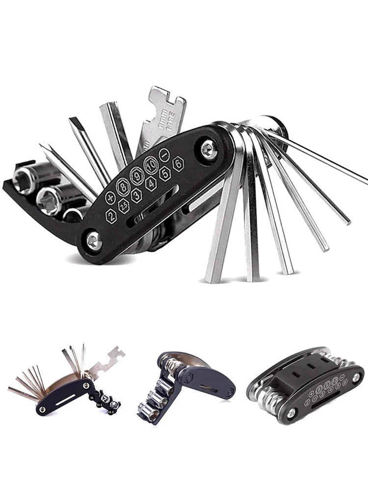 16 in 1 Portable Bicycle Repair Tools Kit Hex Wrench