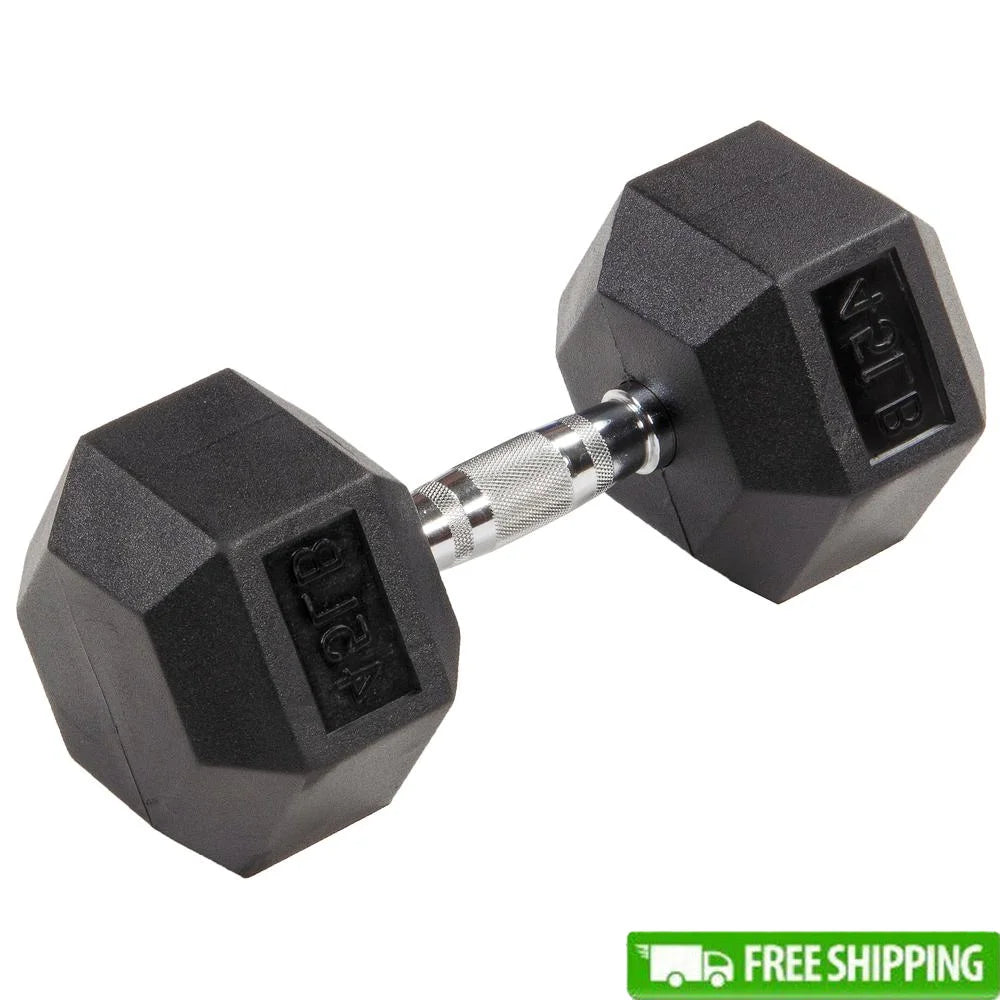 Rubber Encased Hex Dumbbell