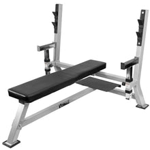 Load image into Gallery viewer, Bench Press Station with Squat Rack – Adjustable Spotter
