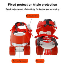 Load image into Gallery viewer, Kids Roller Skates Double Row 4 Wheel Skating Shoes
