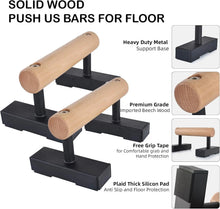 Load image into Gallery viewer, Wood Floor Push Up Bars
