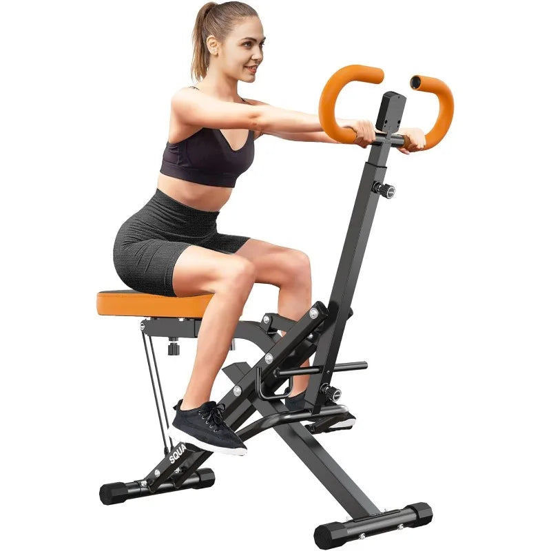 SogesPower Squat Machine for Home Gym, Squat Rowing Machine