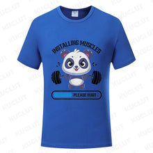 Load image into Gallery viewer, Funny Panda Gym Print T-Shirt Summer Tees for Men Women
