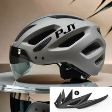 Load image into Gallery viewer, PJT New LED Bike Helmet With Sun Goggle Visor
