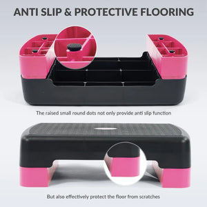 Adjustable Workout Aerobic Stepper Step Platform