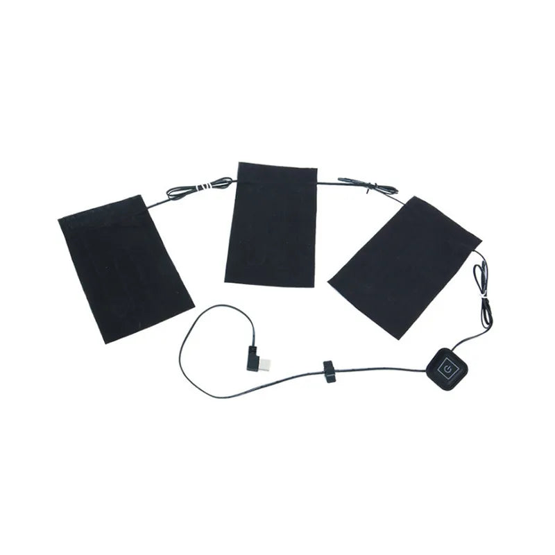 USB Charging Clothing Heating Pad 45℃-65℃ Vest Heater Winter Warm Camping Hiking Ski