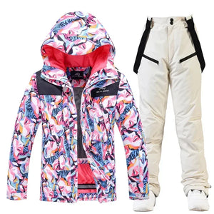 2025 Outdoor Mountain Woman Snowboard Sets Hooded Jacket Pants