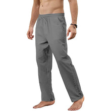 Load image into Gallery viewer, Men's Cotton Linen Pants Loose Breathable Casual Streetwear Fitness Lightweight Yoga Trousers

