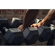 Load image into Gallery viewer, Rubber Encased Hex Dumbbell
