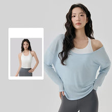 Load image into Gallery viewer, Autumn Winter Women's High-end Sense Layered Two-piece Set Breathable Pilates with Chest Pad
