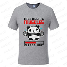 Load image into Gallery viewer, Funny Panda Gym Print T-Shirt Summer Tees for Men Women
