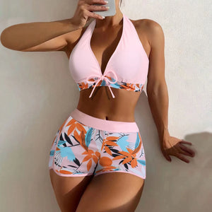 Shorts Bikinis Set  High Waist Swimsuit Women Swimwear