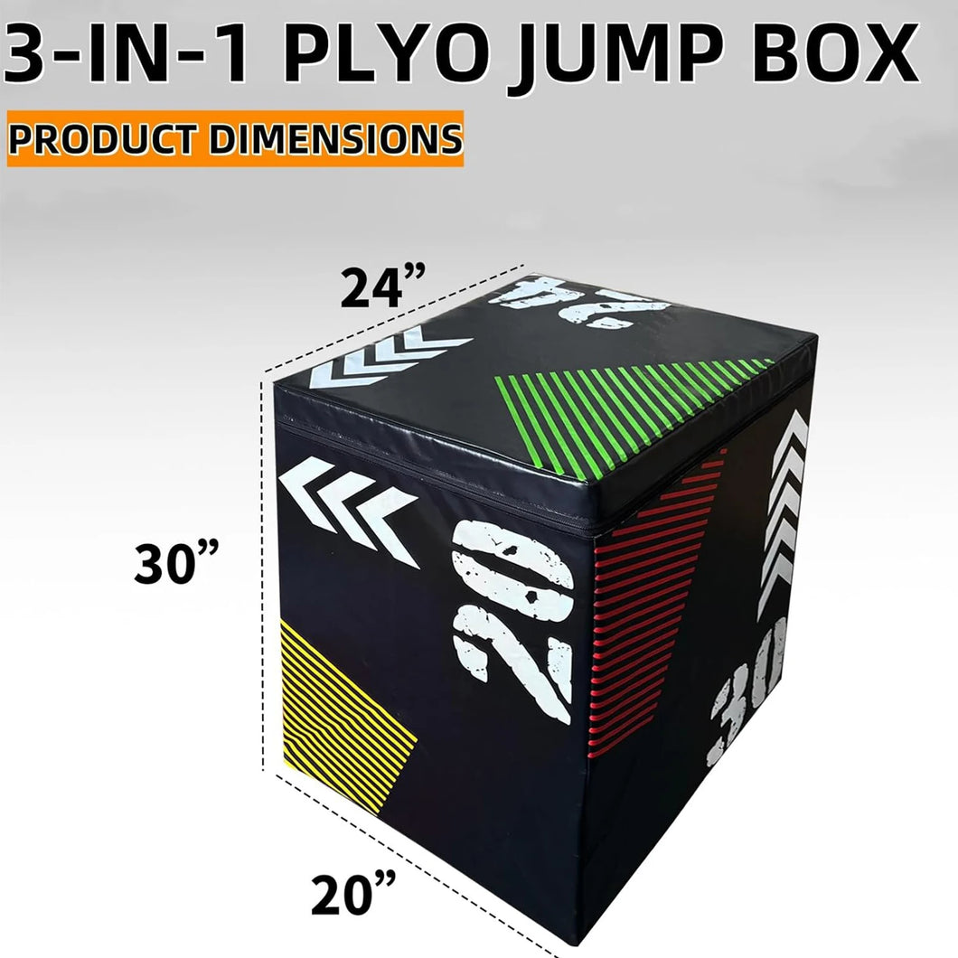 3 In 1 Jump Box, Soft Platform Training Box