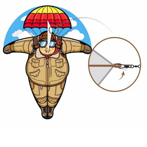 free shipping Cartoon skydiving kite parachute wind kite