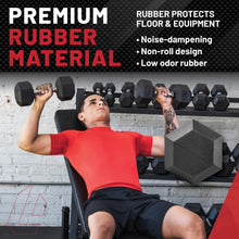Load image into Gallery viewer, Hex Rubber Dumbbell 5lb Durable Weight Training Fitness Equipment
