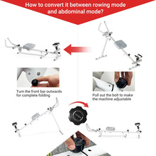 Load image into Gallery viewer, UMAY 4-in-1 ab-trainer combined rowing machine with adjustable height levels
