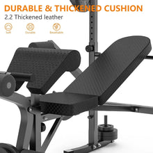 Load image into Gallery viewer, 600lbs 6 in 1 Adjustable  Weight Bench Set with Leg Extension and Leg Curl MultiFunction
