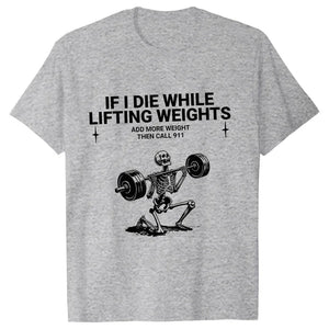 Gym Workout T-shirts for Men Clothing Funny Weightlifting Tshirts