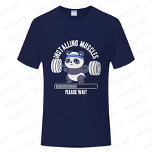 Load image into Gallery viewer, Funny Panda Gym Print T-Shirt Summer Tees for Men Women
