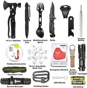 30 In 1 Emergency Survival Kit Military Outdoor Gear Equipment First Aid Supplies