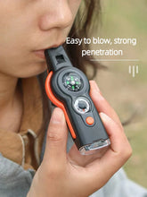 Load image into Gallery viewer, Outdoor Camping 7-In-1 Multi-Function Whistle Survival Whistle Safety Whistle For Hiking Travel Accessories
