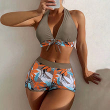 Load image into Gallery viewer, Shorts Bikinis Set  High Waist Swimsuit Women Swimwear
