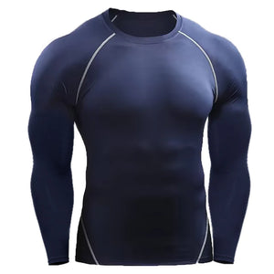 Compression Long Sleeve T Shirt Men Elastic Training T-shirt