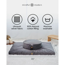 Load image into Gallery viewer, Mindful &amp; Modern Zabuton Meditation Mat
