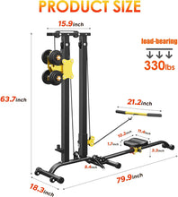 Load image into Gallery viewer, LAT Pull Down Machine Low Row Cable Multifunctional Foldable
