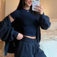 Load image into Gallery viewer, Impact Short Sleeve Top for Women Workout Gym Crop Top Light Weight Yoga Top Shirt
