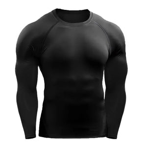 Compression Long Sleeve T Shirt Men Elastic Training T-shirt