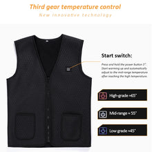 Load image into Gallery viewer, USB Heated Jacket 9 Zone Heating Smart Warm Jacket Fast Heating 3 Levels Temperature Control Long Battery Life for Hiking Cyclin
