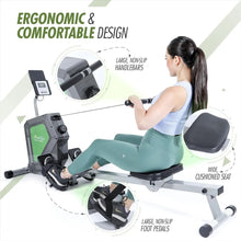 Load image into Gallery viewer, Smart Home Rowing Machine Bluetooth Compact Foldable Magnetic Rower with Fitness APP

