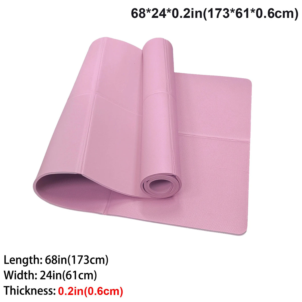 Foldable Yoga Mat Pink Eco Friendly EVA Folding Travel Fitness Exercise Mat